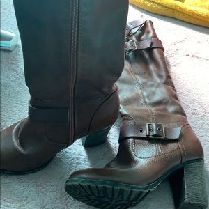 long brown boots